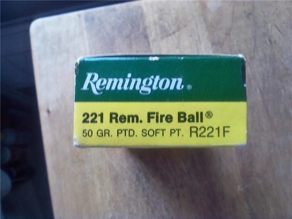 Remington 221 Rem Fire Ball-50 gr. sp ammo-full box 20 rds.plus 3 rds.-img-0