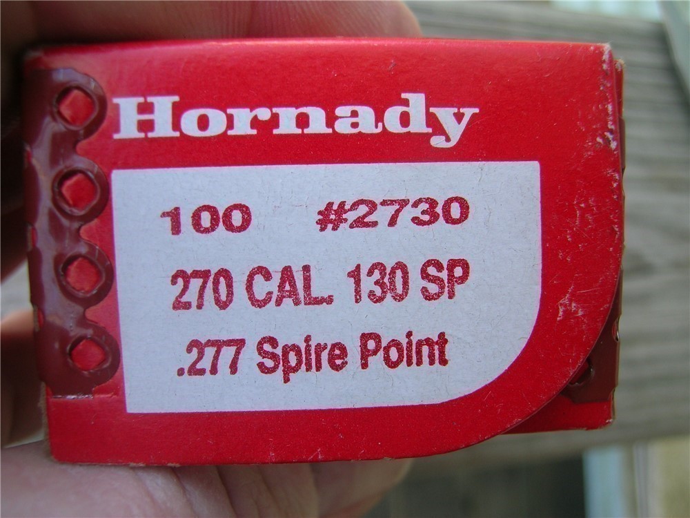 Hornady Bullets #2730  270 Cal .277 Dia 130 Gr SP Partial BX/80-img-1