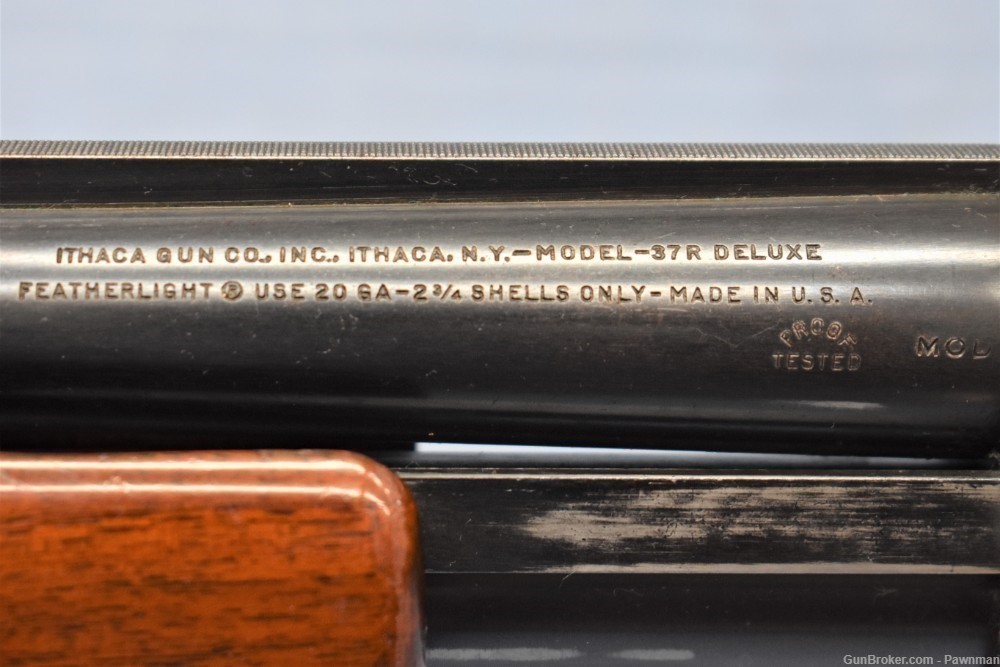 Ithaca Model 37R Deluxe in 20G 2¾" Solid Rib  made 1954-img-8