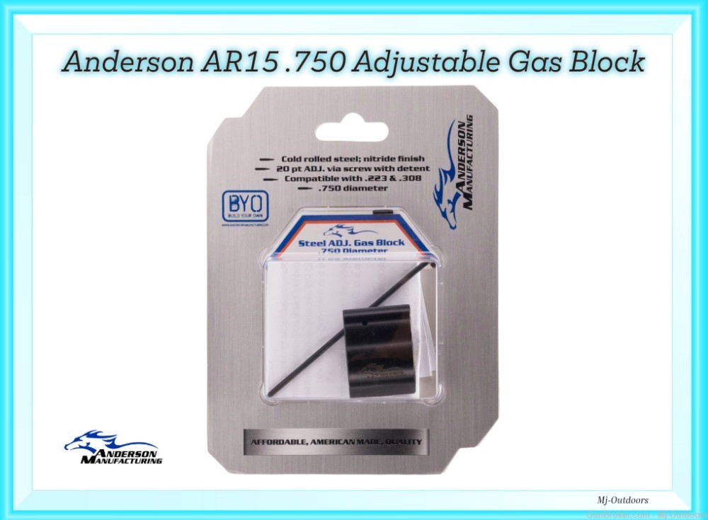 Anderson AR15 AM-15 Adjustable Gas Block, .750 - Packaged-img-0