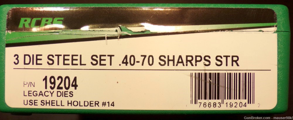 40-70 Sharps STR FL RCBS Die Set NIB #19204 Legacy Series 3-Die Set -img-0
