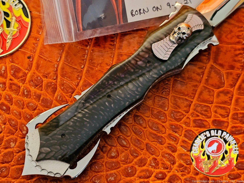 BURN Custom Knives - Constantine Razor D/A OTF 154CM Polished DE Blade-img-3