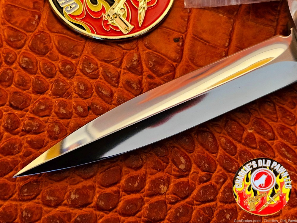 BURN Custom Knives - Constantine Razor D/A OTF 154CM Polished DE Blade-img-1
