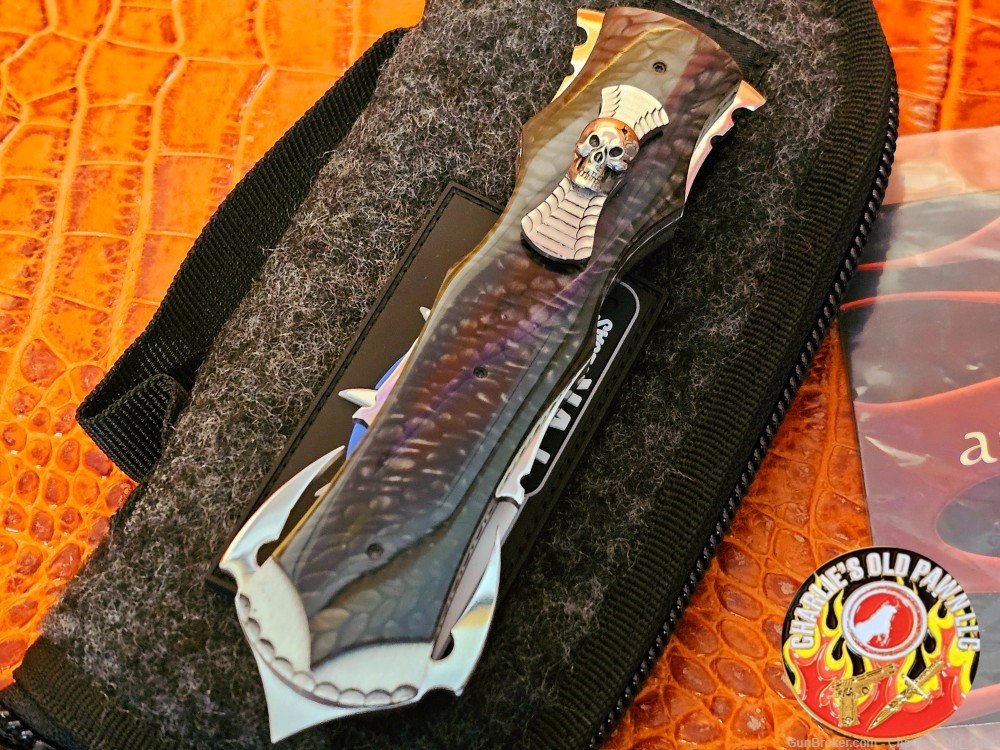 BURN Custom Knives - Constantine Razor D/A OTF 154CM Polished DE Blade-img-11