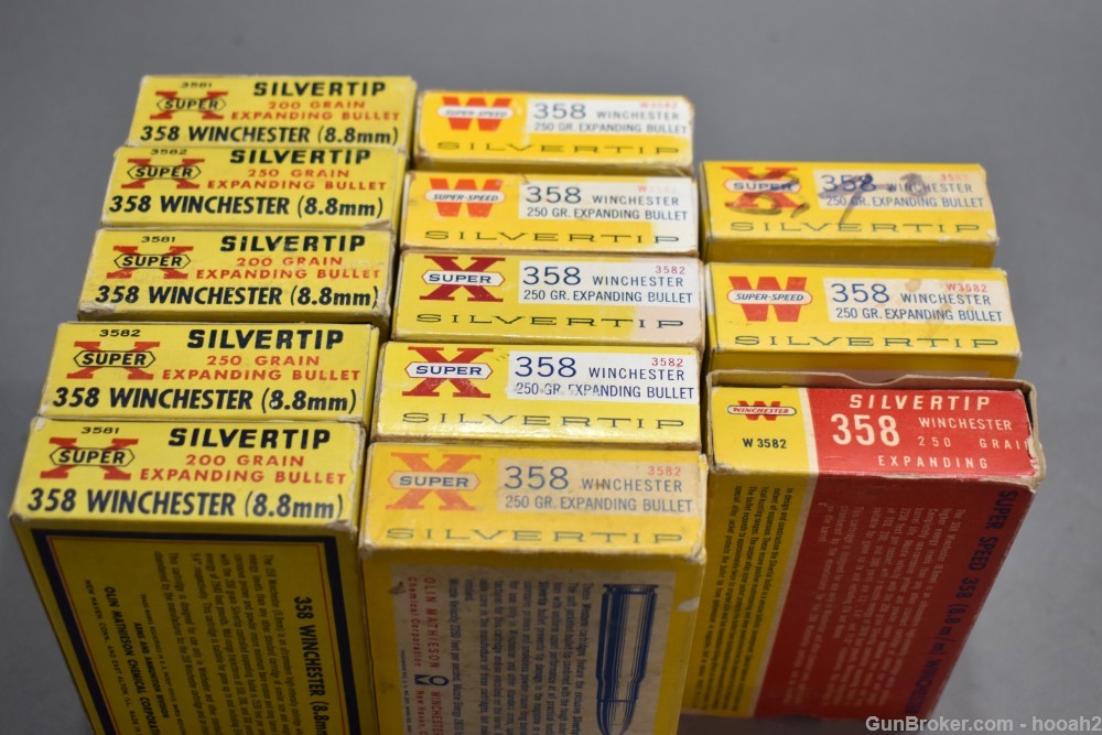 13 Boxes 260 Rds Western & Winchester 358 Win Silvertip Ammunition 200/250G-img-5