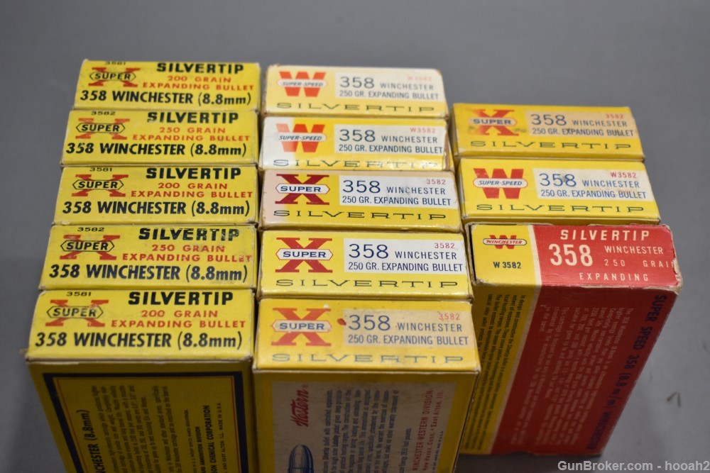 13 Boxes 260 Rds Western & Winchester 358 Win Silvertip Ammunition 200/250G-img-3