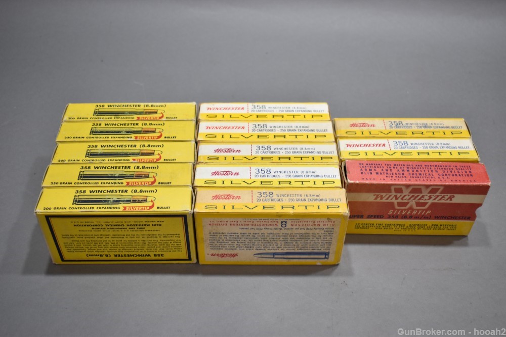 13 Boxes 260 Rds Western & Winchester 358 Win Silvertip Ammunition 200/250G-img-4