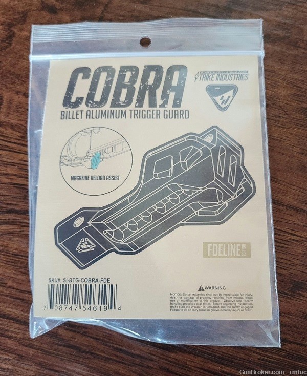 Strike Industries Cobra Billet Aluminum Trigger Guard -SI-BTG-COBRA FDE NEW-img-3