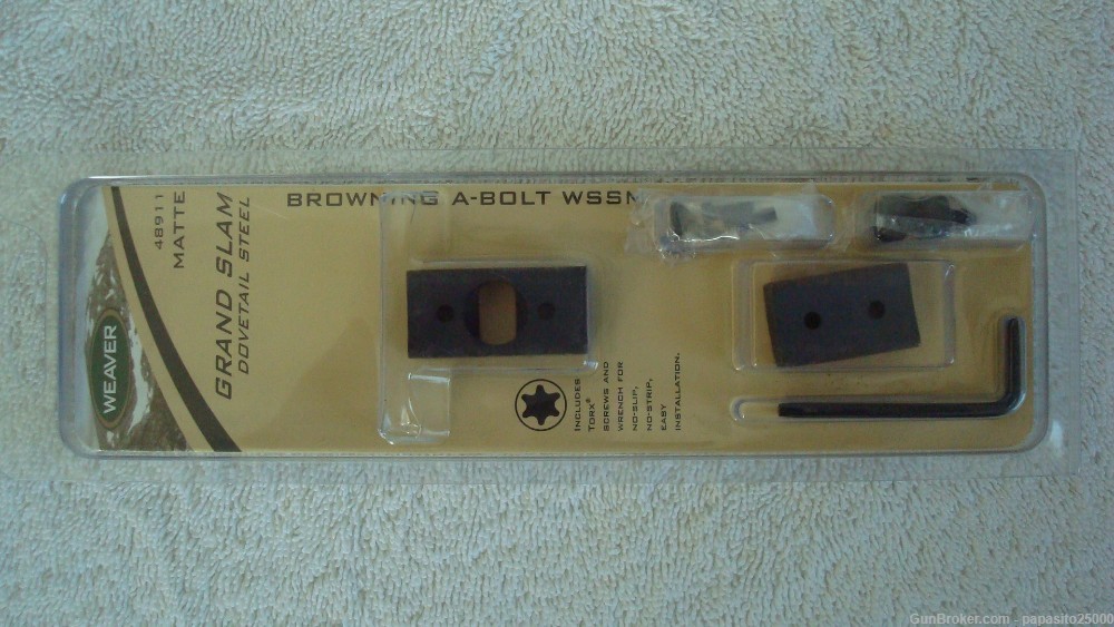 Weaver Grand Slam Steel Dovetail mounts Browning A-bolt WSSM 48911 Matte-img-0