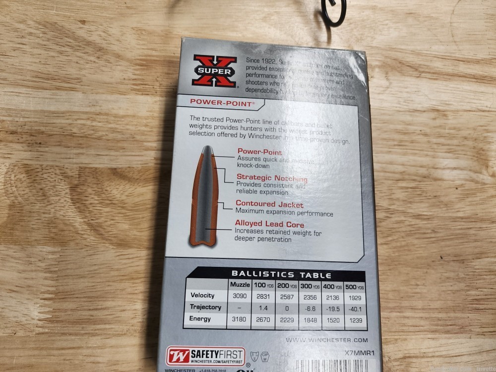 Winchester Power Point 150 GR. 7mm rem mag Nos box of 20-img-5