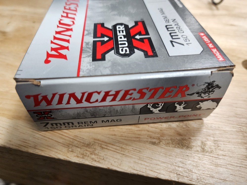 Winchester Power Point 150 GR. 7mm rem mag Nos box of 20-img-2