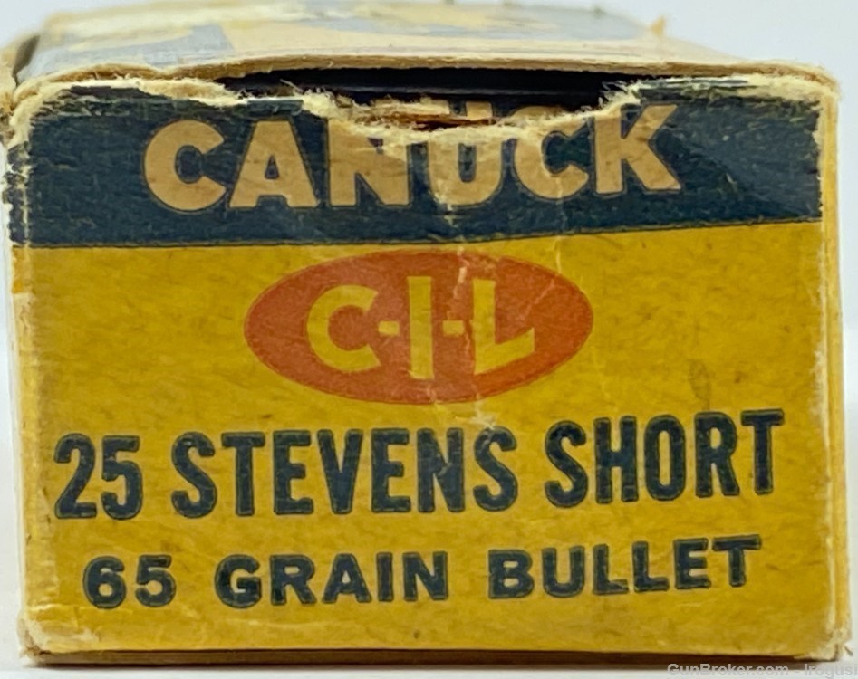 Canuck CIL .25 Stevens Short RF 65 Gr Vintage FULL Box-img-2