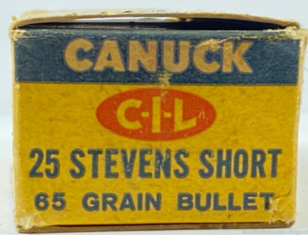 Canuck CIL .25 Stevens Short RF 65 Gr Vintage FULL Box-img-3
