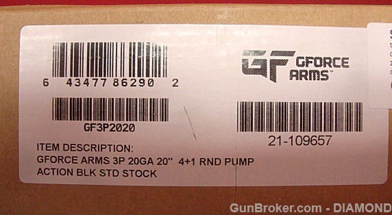 Gforce 20ga Tactical Security Defense pump shotgun GF3P NIB $199-img-15