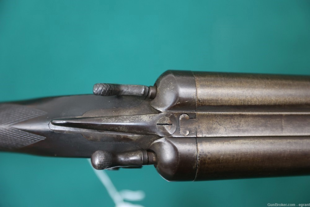 B2039 Remington 1889 10ga hammer side by side 10 gauge Damascus-img-3
