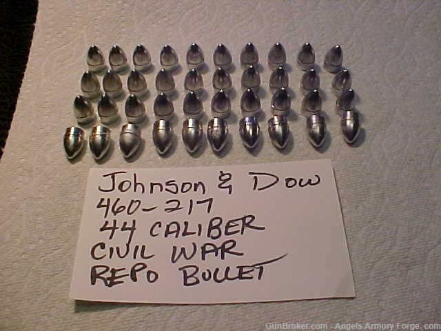 Johnson & Dow 44 Caliber  Civil War Era Reproduction Bullets (40 Rds)-img-0