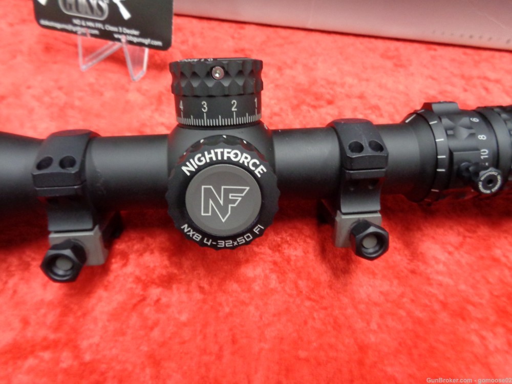 Nightforce NX8 C625 4-32x50mm F1 MIL C Zerostop Rifle Scope & Rings I TRADE-img-5