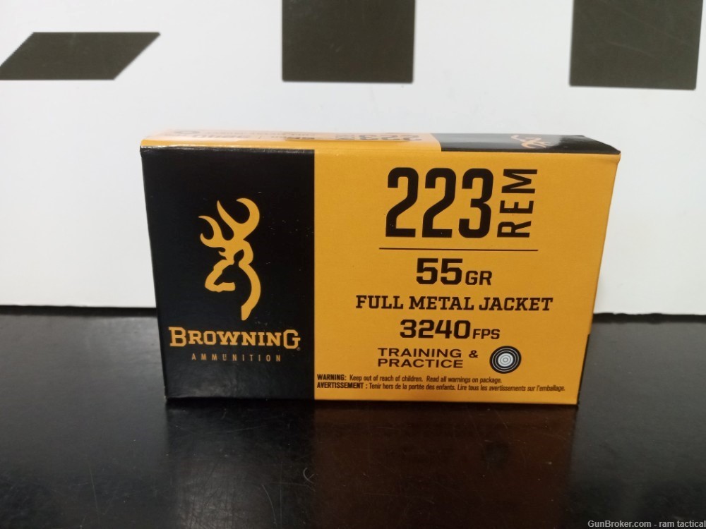 20 rds Browning .223 Rem 55 gr Fast Shipping No Credit Card Fees-img-0