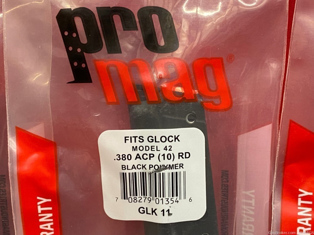 3 Pro-Mag Glock 42 .380acp 10 Round Magazines-img-1