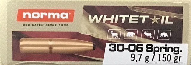 20rds Norma Whitetail™ .30-06 SPRG 150gr PSP Hunting 20177392 + FAST SHIP-img-1