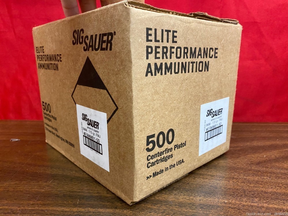 Sig Sauer 9mm Elite Performance Ammunition 115gr FMJ Bulk Ammo-img-8