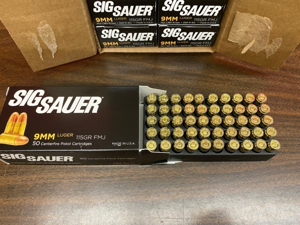 Sig Sauer 9mm Elite Performance Ammunition 115gr FMJ Bulk Ammo-img-3