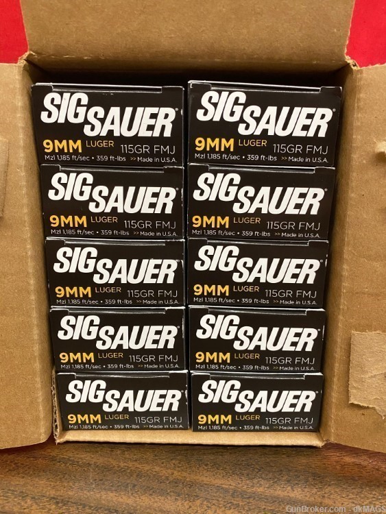 Sig Sauer 9mm Elite Performance Ammunition 115gr FMJ Bulk Ammo-img-0