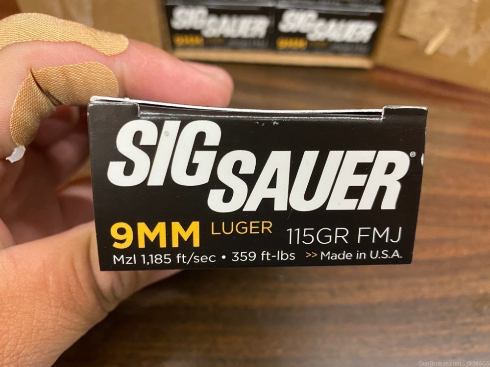 Sig Sauer 9mm Elite Performance Ammunition 115gr FMJ Bulk Ammo-img-1