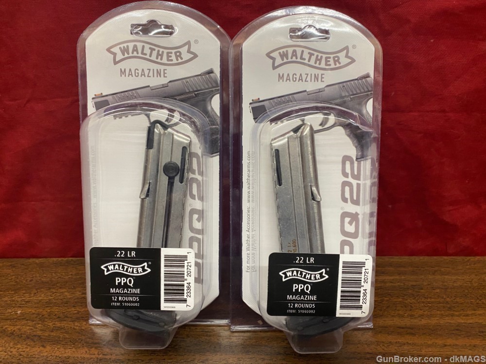 2 Walther Arms PPQ 12rd Magazines .22LR-img-0
