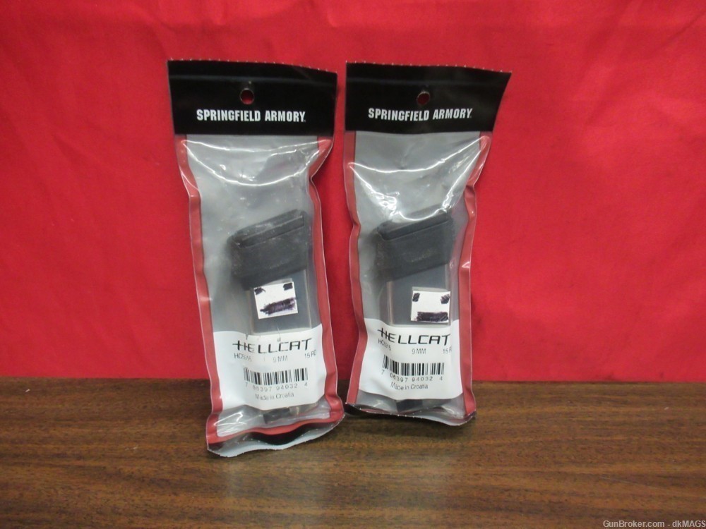 2 OEM Springfield Armory 15rd 9mm Magazines For Springfield Hellcat-img-0
