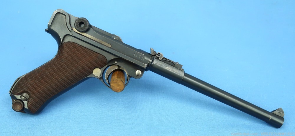 German Military 1914 Artillery Luger 9mm DWM 8” Matching Dated 1917-img-0