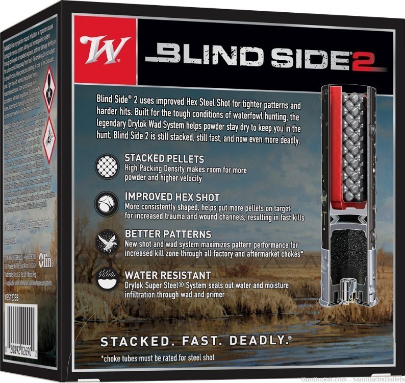 Winchester Blind Side 2 12 Gauge 3" 1400 fps 1 3/8 oz. Hex Steel BB-img-1