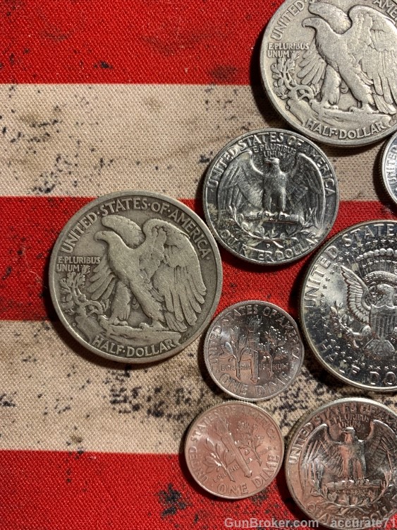 90% Silver 12 Coin Lot Quarters Dimes Half Dollars JFK-img-11