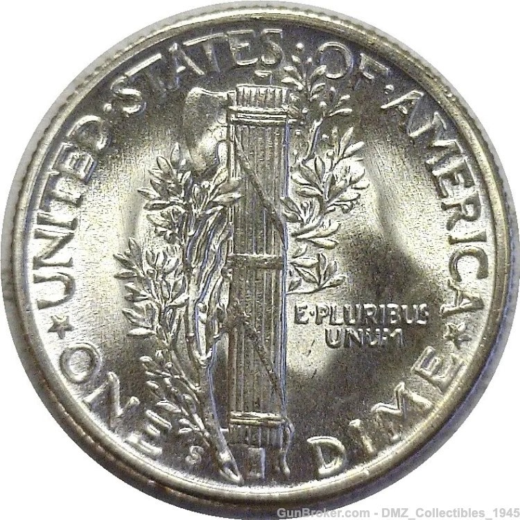 WW2 WWII Mercury Dime Silver Coin -img-1
