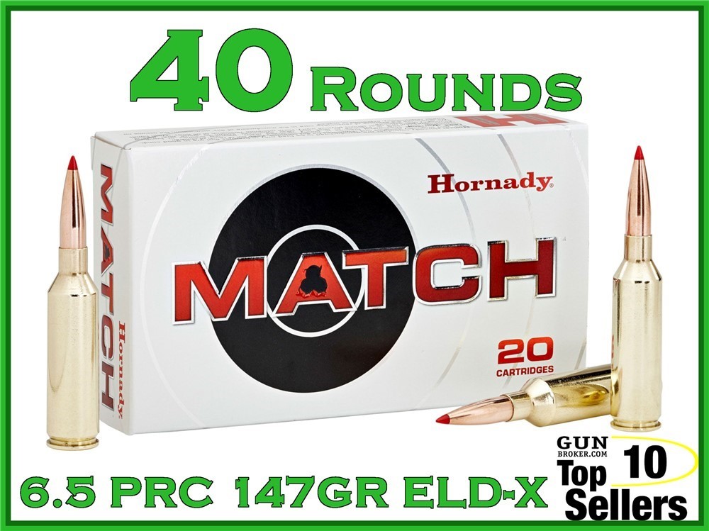 Hornady Match 6.5 PRC 147 GR ELD 81620 40CT-img-0