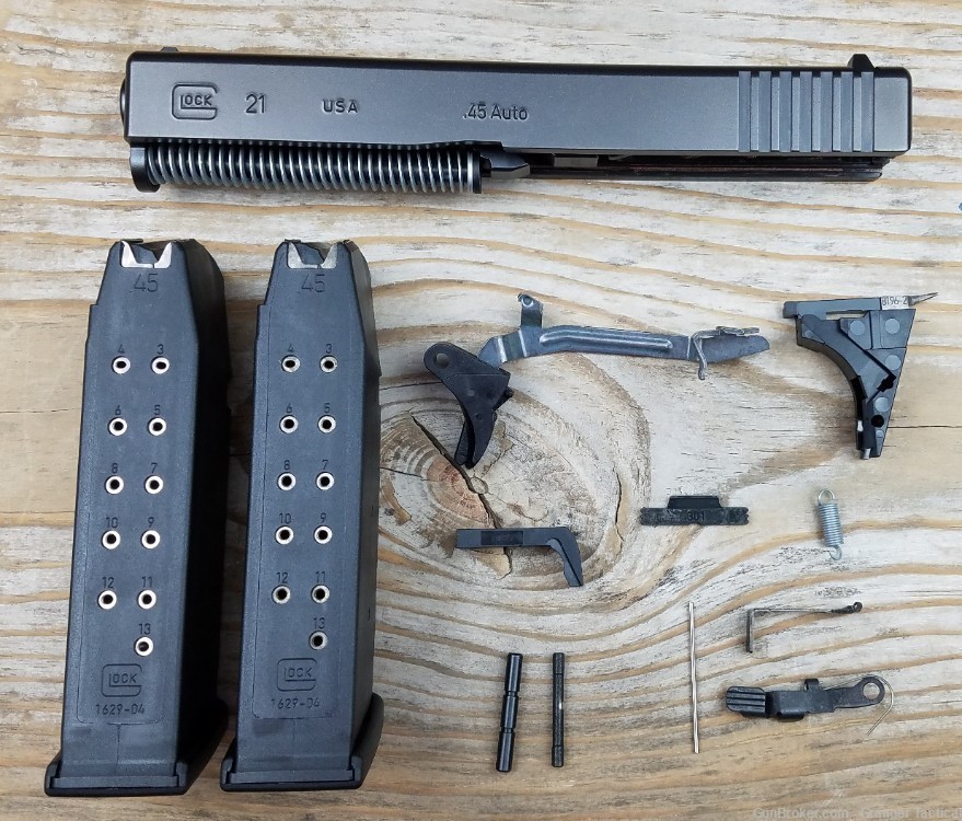 Glock 21 Gen-3 SF Build Kit For Polymer-80 PF45 OEM Glock Parts kit 21 CASE-img-0