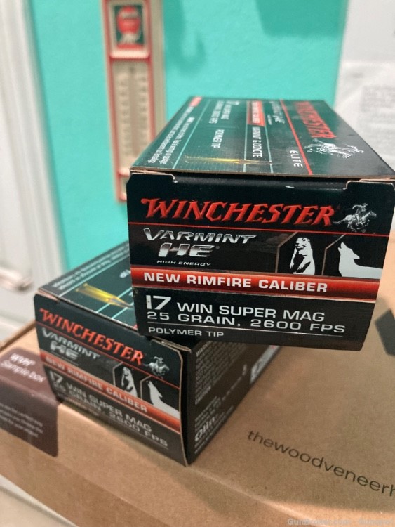 100 Rounds Winchester 17 WSM 25 Grain Win Super Mag ammo-img-1