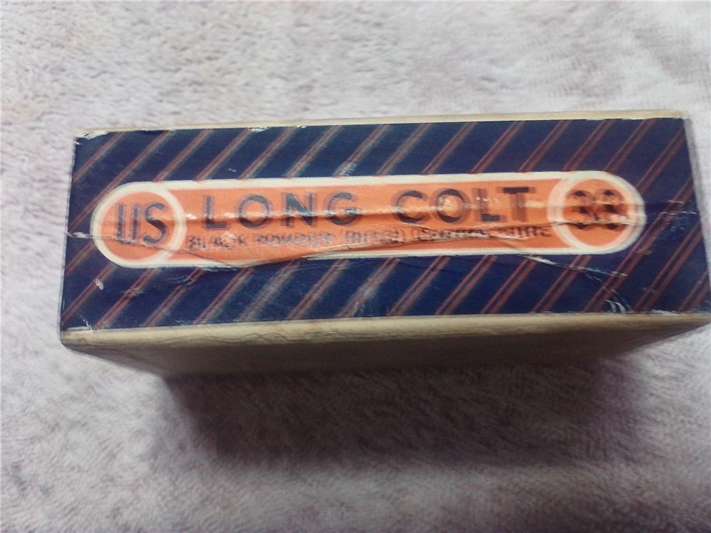 Vintage SEALED box US Cartridge CO. 38 LONG COLT CF REVOLVER CARTRIDGES-img-1