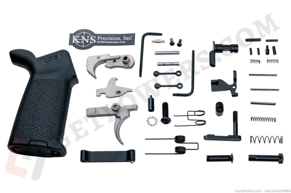 AR-15 38pc Ultimate Lower Parts Kit c/w Grip & FCG - Nickel Boron + Extras-img-0