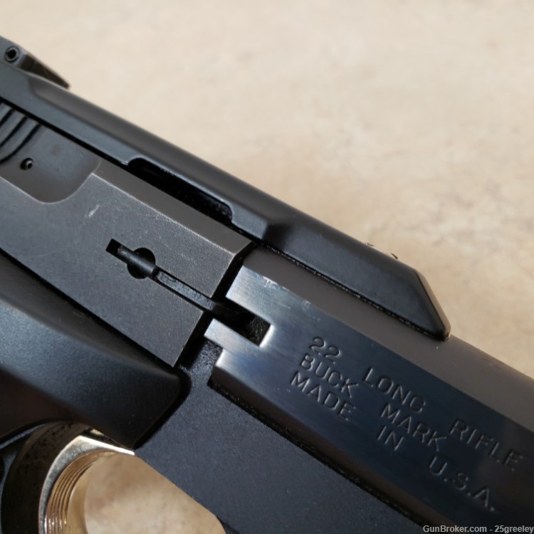 Browning Buck Mark .22 LR Semi-Auto Slab Side Pistol w/ 2 Magazines-img-24
