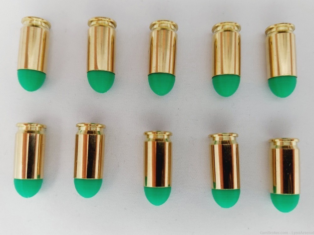 9mm Makarov Brass Snap caps / Dummy Training Rounds - Set of 10 - Green-img-4