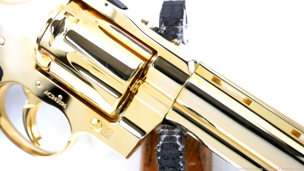 COLT ANACONDA 24K YELLOW GOLD PLATED BY SEATTLE ENGRAVING CENTER 8" .44 MAG-img-4
