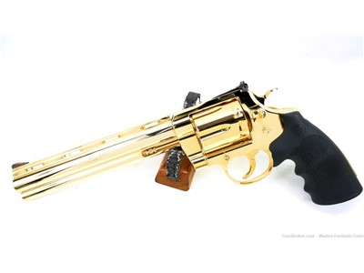 COLT ANACONDA 24K YELLOW GOLD PLATED BY SEATTLE ENGRAVING CENTER 8" .44 MAG