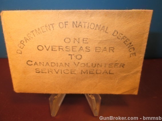 Small paper packet for WW 2 OVERSEAS BAR, Canada-img-1