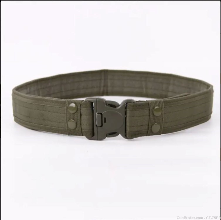 Heavy-Duty Military belt. Hunting, Security, Gun belt with quick release.-img-0