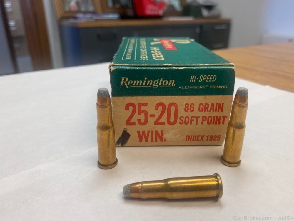 RARE 25-20 Winchester Remington Hi-Speed 86 gr Soft Point NOS -img-7