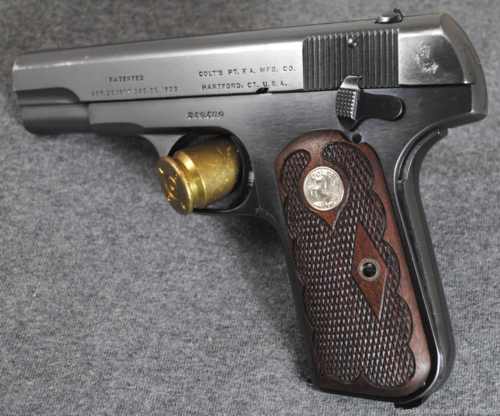 COLT 1903/1908 .32ACP/.380ACP MODEL M DELUXE CHECKERED WALNUT GRIPS-img-7