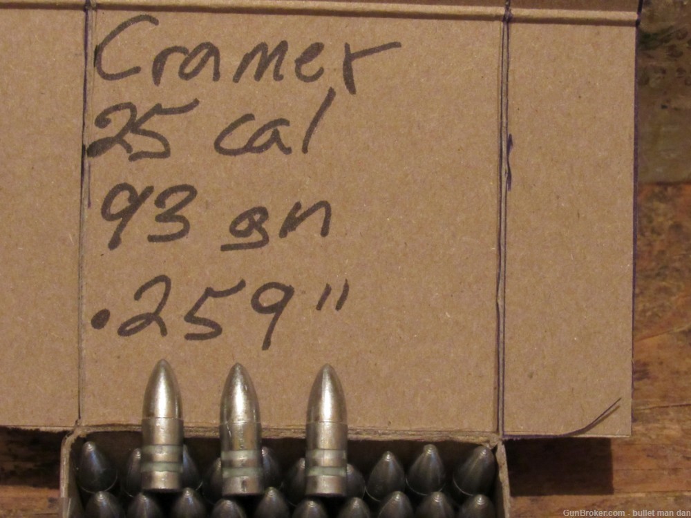 25 caliber 93 gn  spitzer plain base bullets -img-0