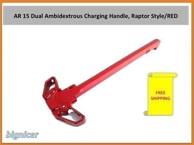 AR 15 Dual Ambidextrous Charging Handle  RED-img-0