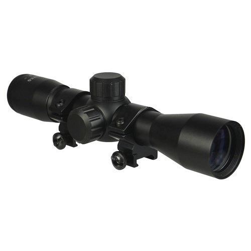 Compact 4x32 Rifle Scope + Picatinny Ring Mounts fits Hi-Point Carbine-img-0